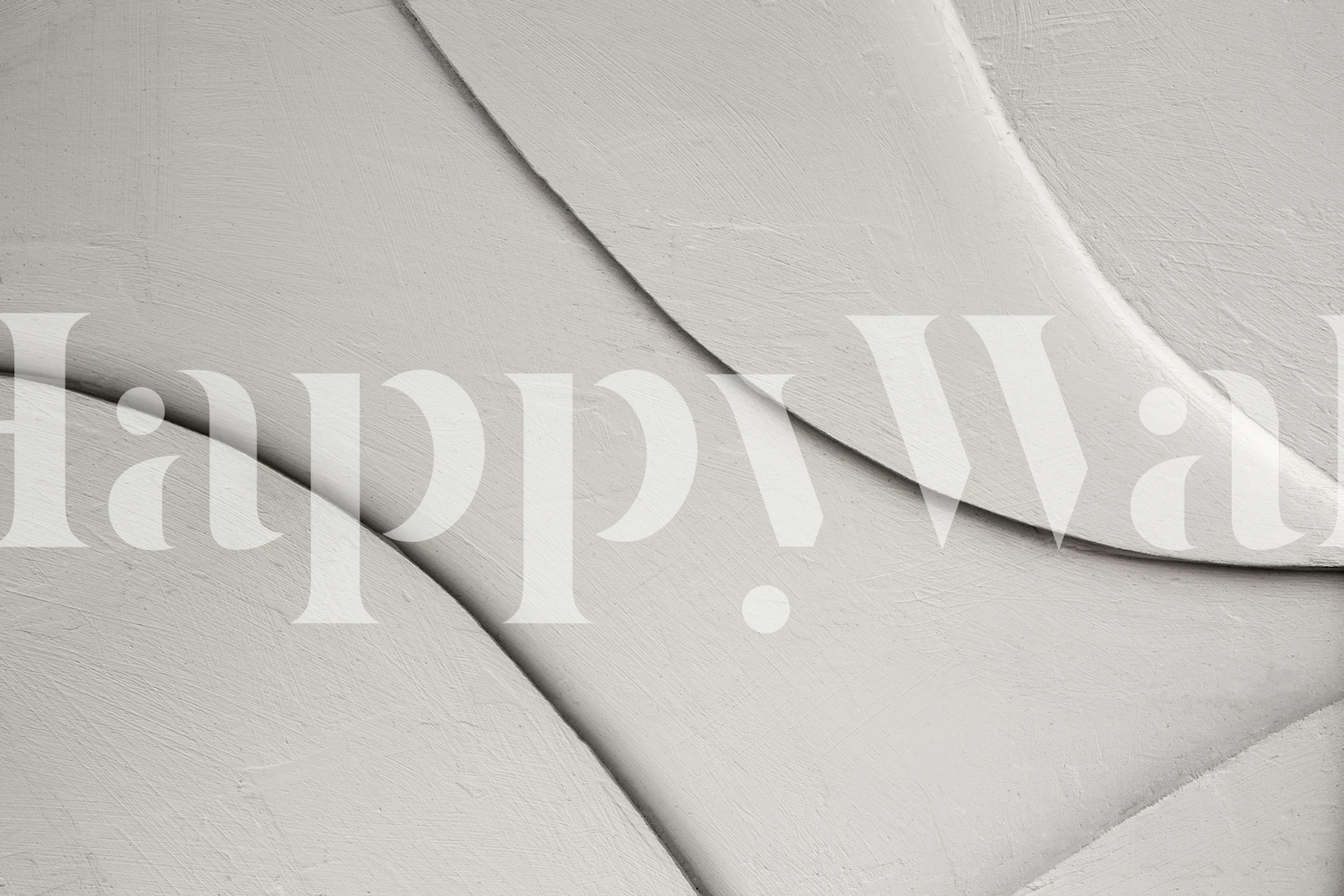 Abstract curved shapes in light grey tones wallpaper