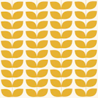 Danish Pattern Yellow carta da parati