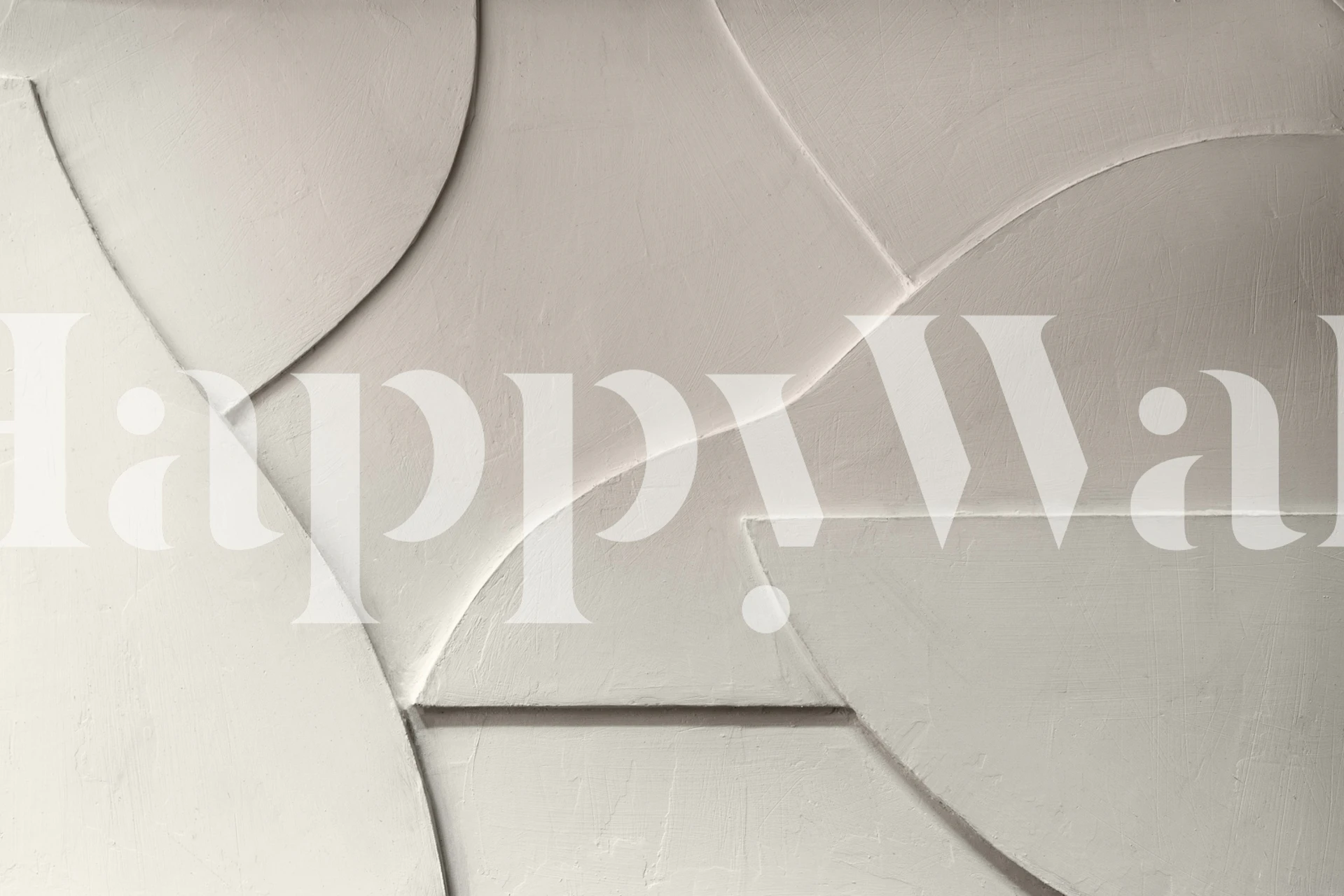 Geometric pattern in textured white wallpaper