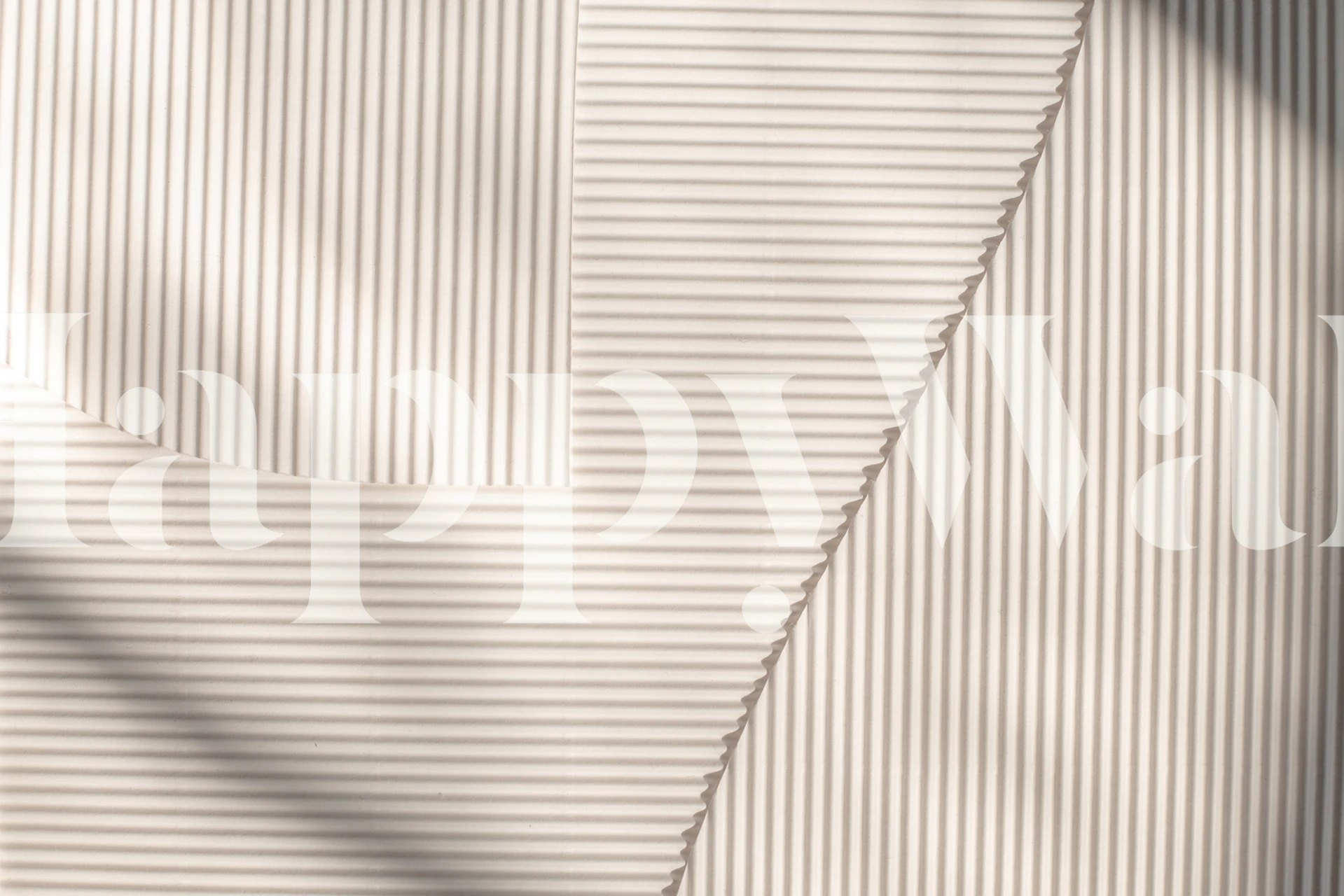 Cream striped wallpaper with subtle texture and lines