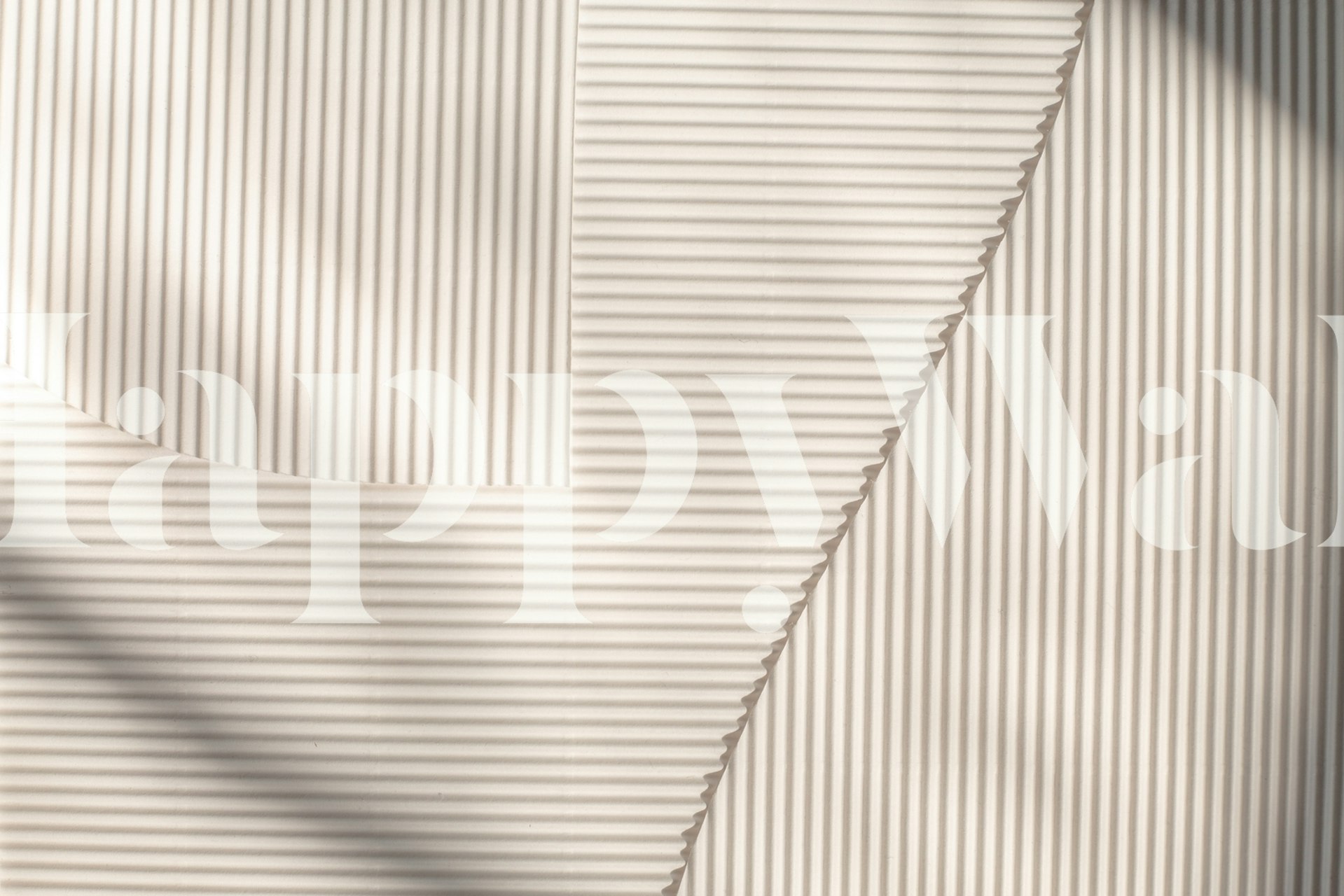 Cream striped wallpaper with subtle texture and lines