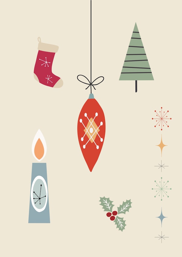 Retro Christmas Items