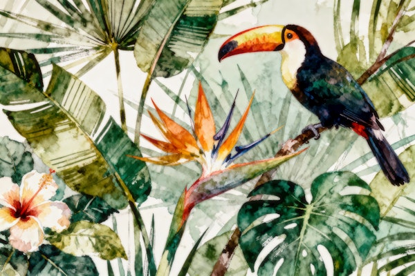 Tropical Retro Birds