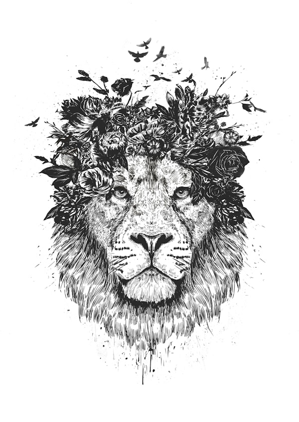 Floral lion
