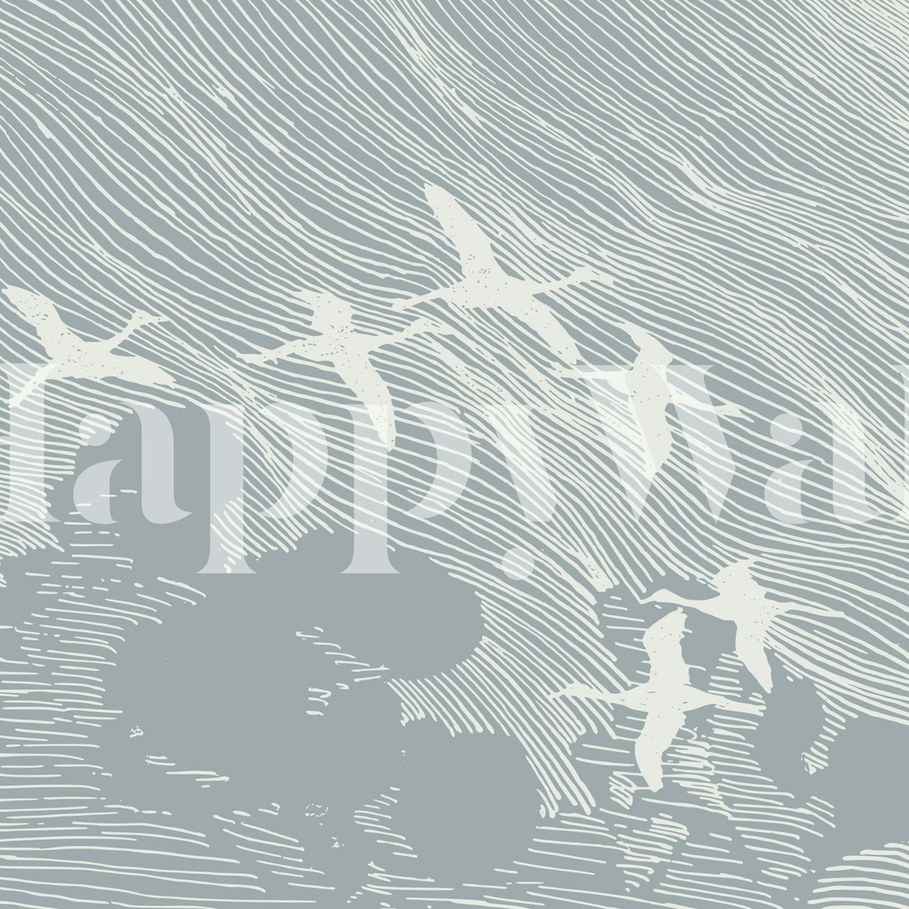 Tapeta z 50s Japan Crane Birds w pokoju