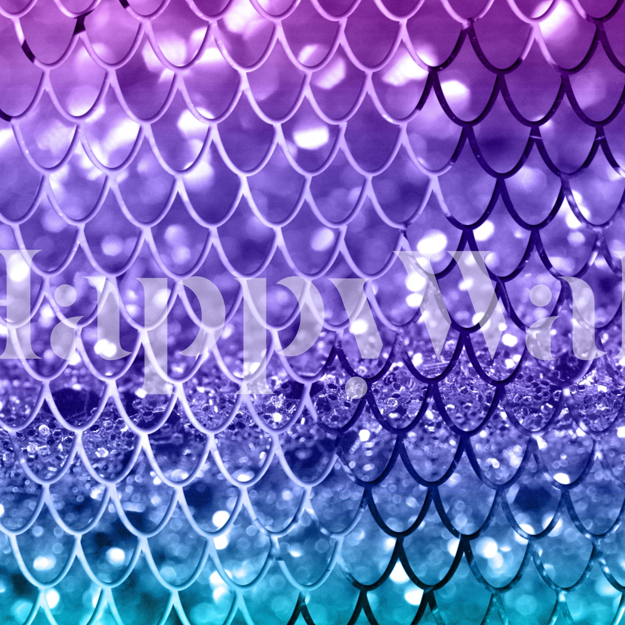 Mermaid Scales Glitter wallpaper design