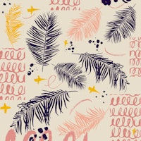 Leaf Punk Pink tapet