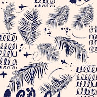 Leaf Punk Blue tapet