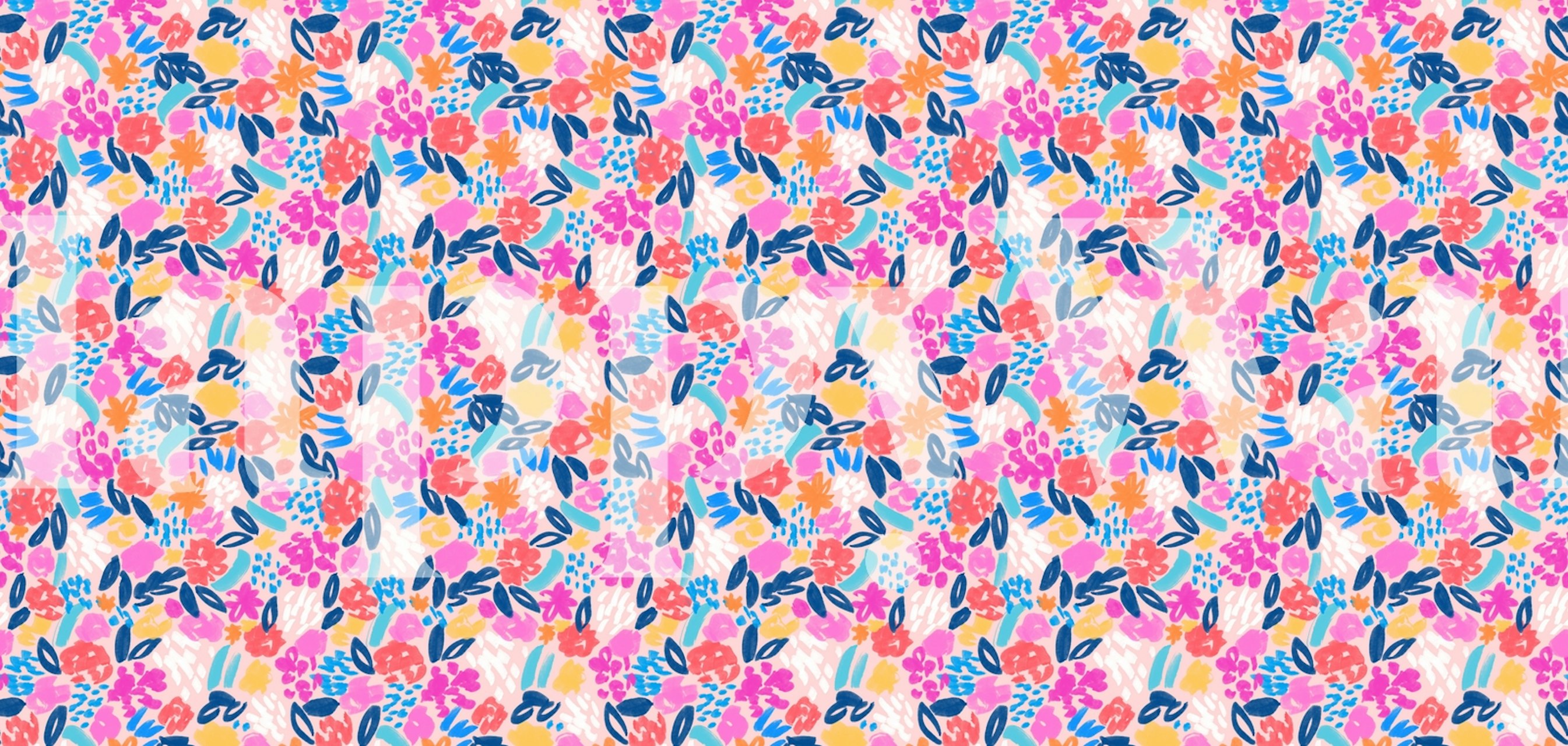 Papier peint Floral Confetti dans une pièce lumineuse