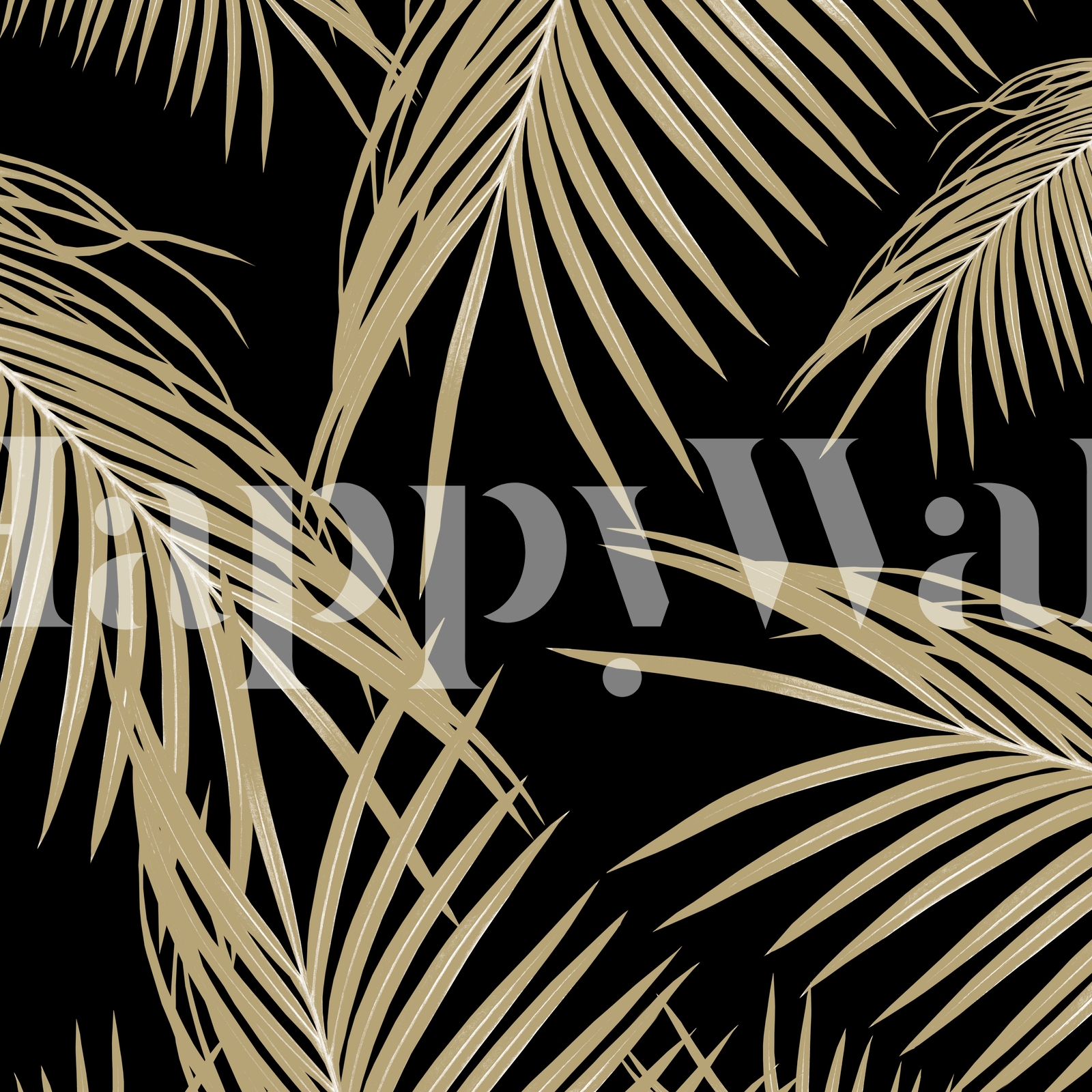 Gold Palm Leaves Dream 2 Wallpaper | Happywall