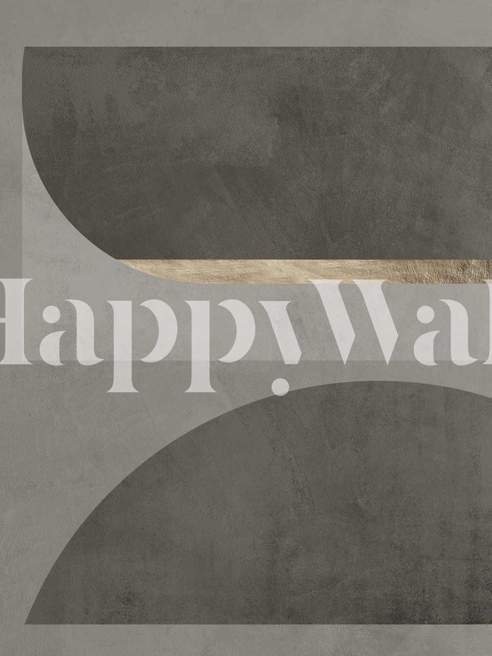 Gray geometric pattern with gold accents wallpaper