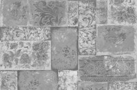 Bohemian Patchwork grey shades tapeta