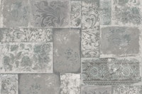 Bohemian Patchwork grey mint tapeta