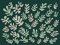 Green Matisse Inspired Leaves tapety