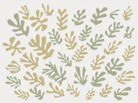 Pale Matisse Inspired Leaves behang