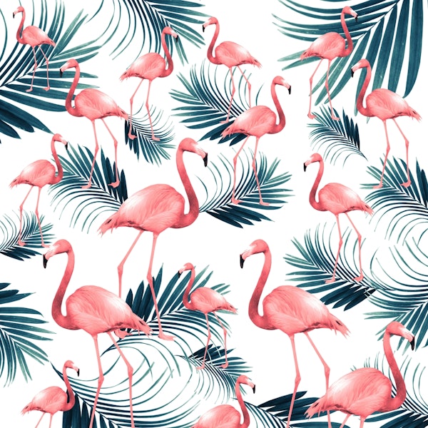 Summer Flamingo Palm Vibes 1