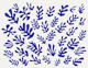 Blue Matisse Inspired Leaf
