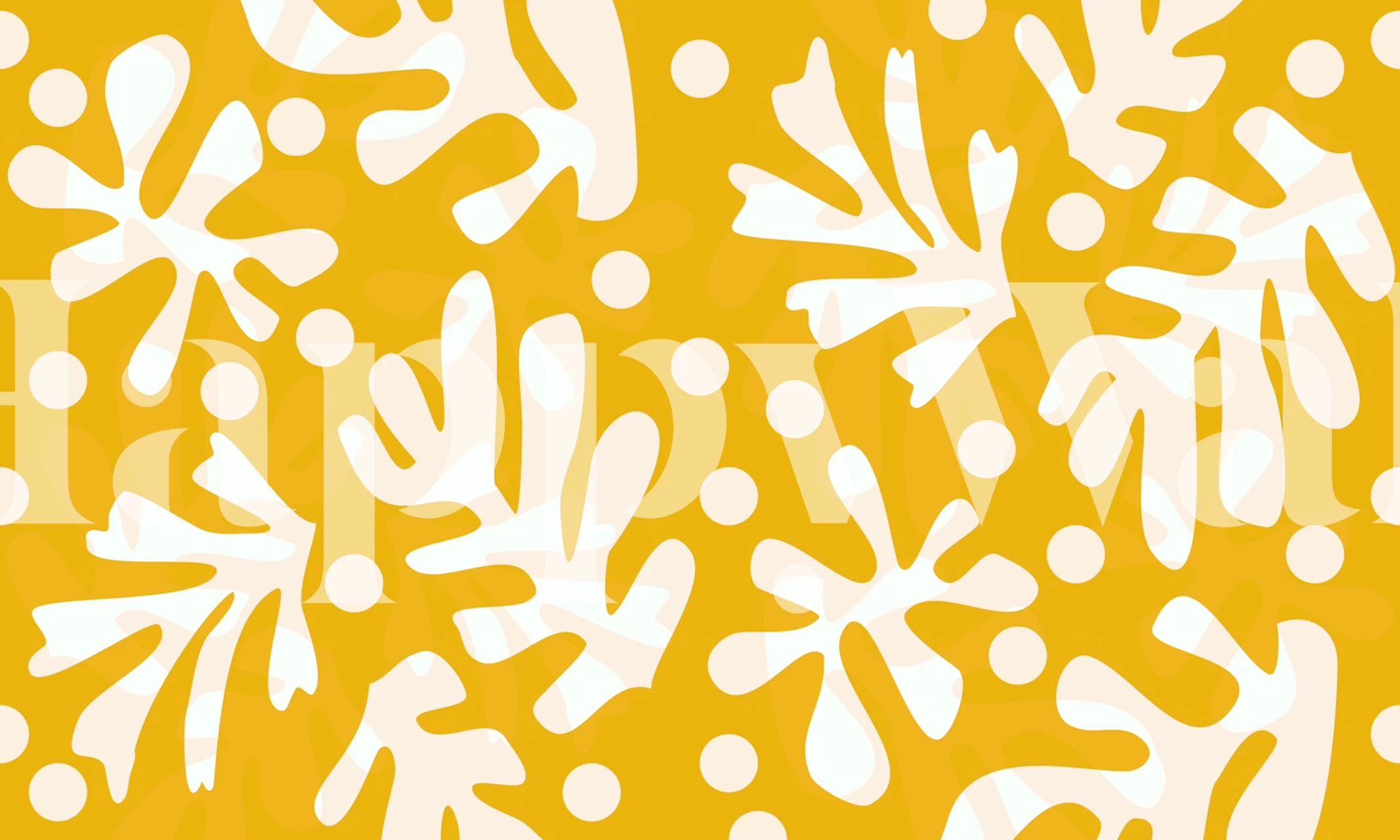 Vibrant Matisse inspired art wallpaper in a room