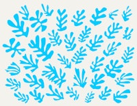 Matisse Style Aqua Leaves tapety