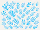 Matisse Style Aqua Leaves