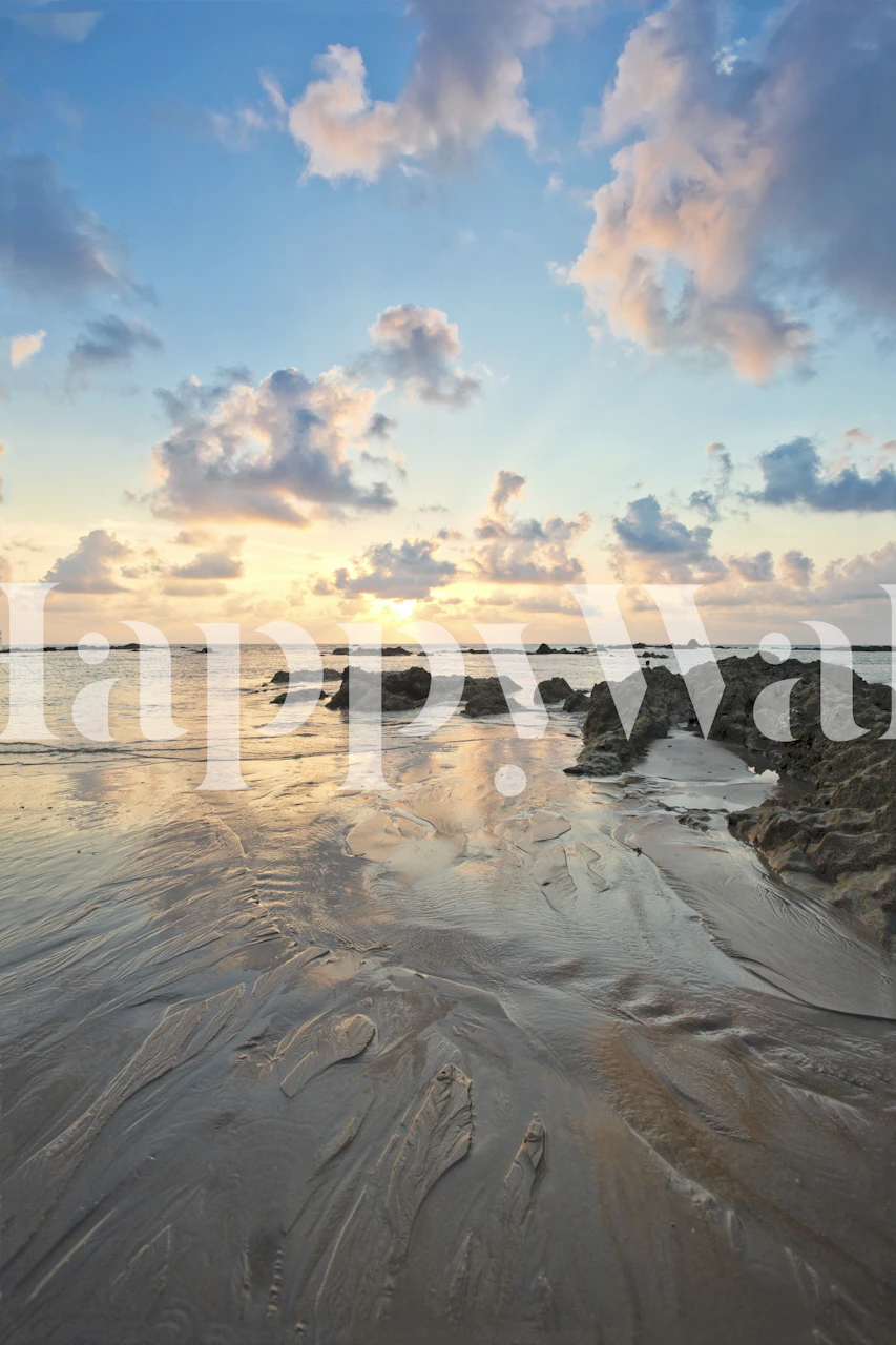 Thailand Sunset Dream Beach wallpaper in een kamer