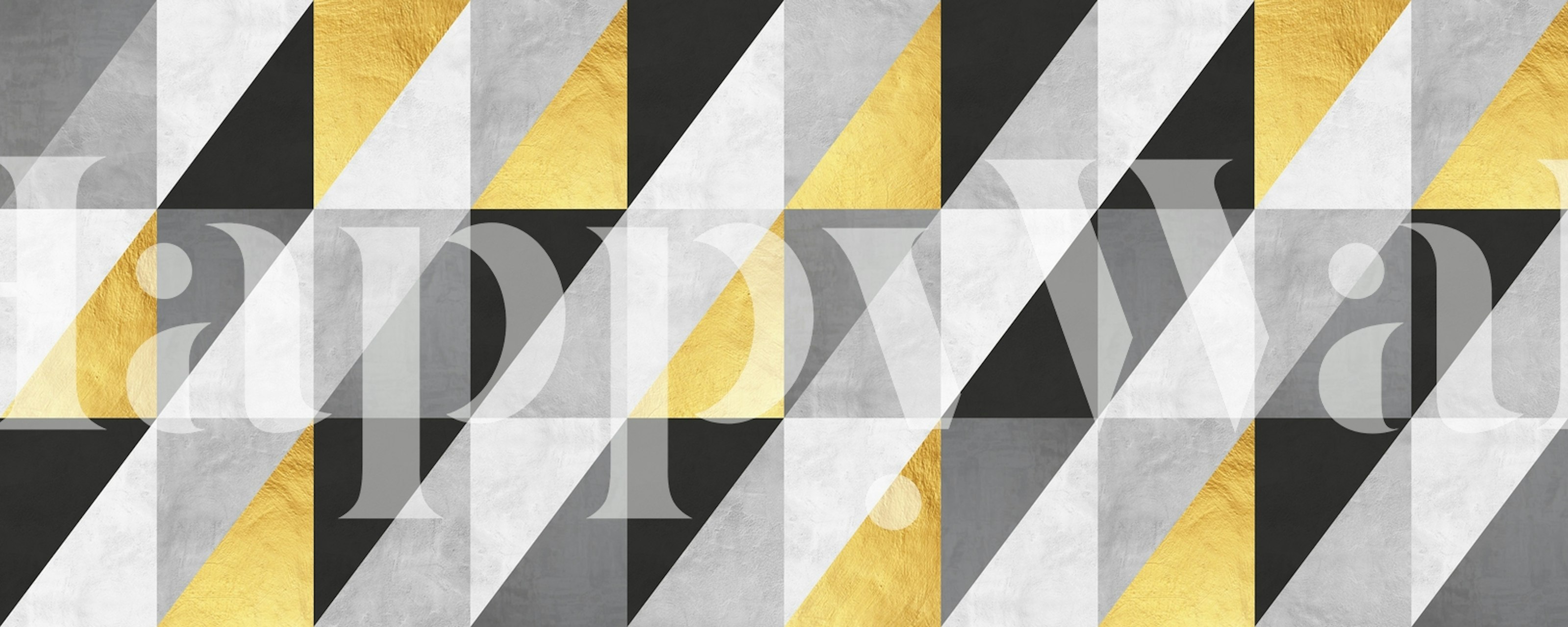Geometric gold wallpaper | Happywall