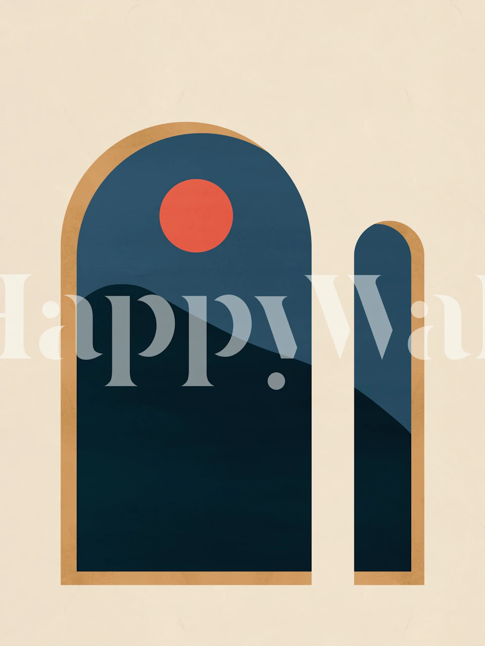 Greek world III Tapete in einem Raum angezeigt