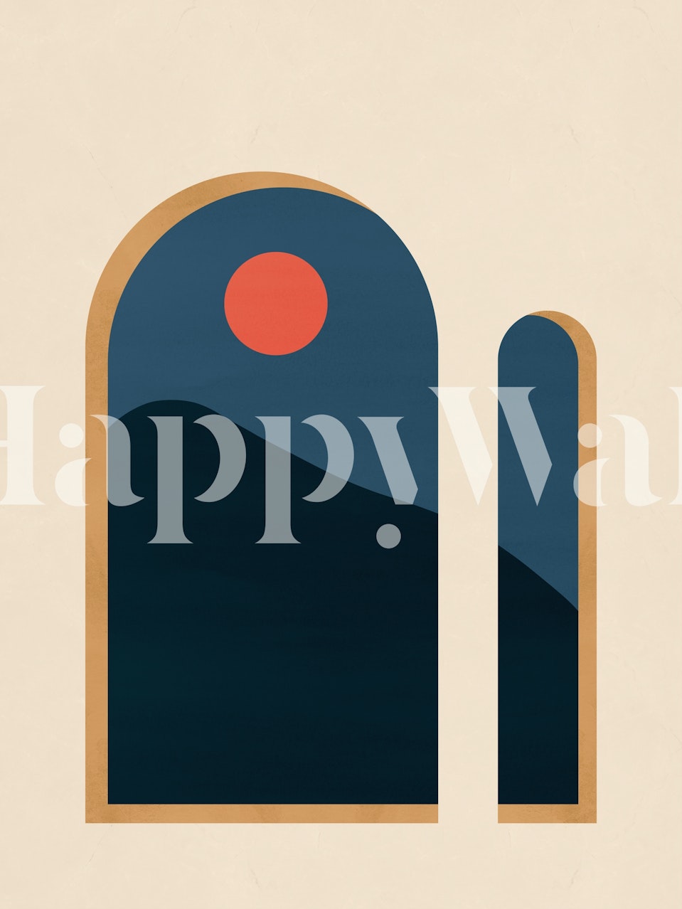 Carta da parati Greek world III mostrata in una stanza