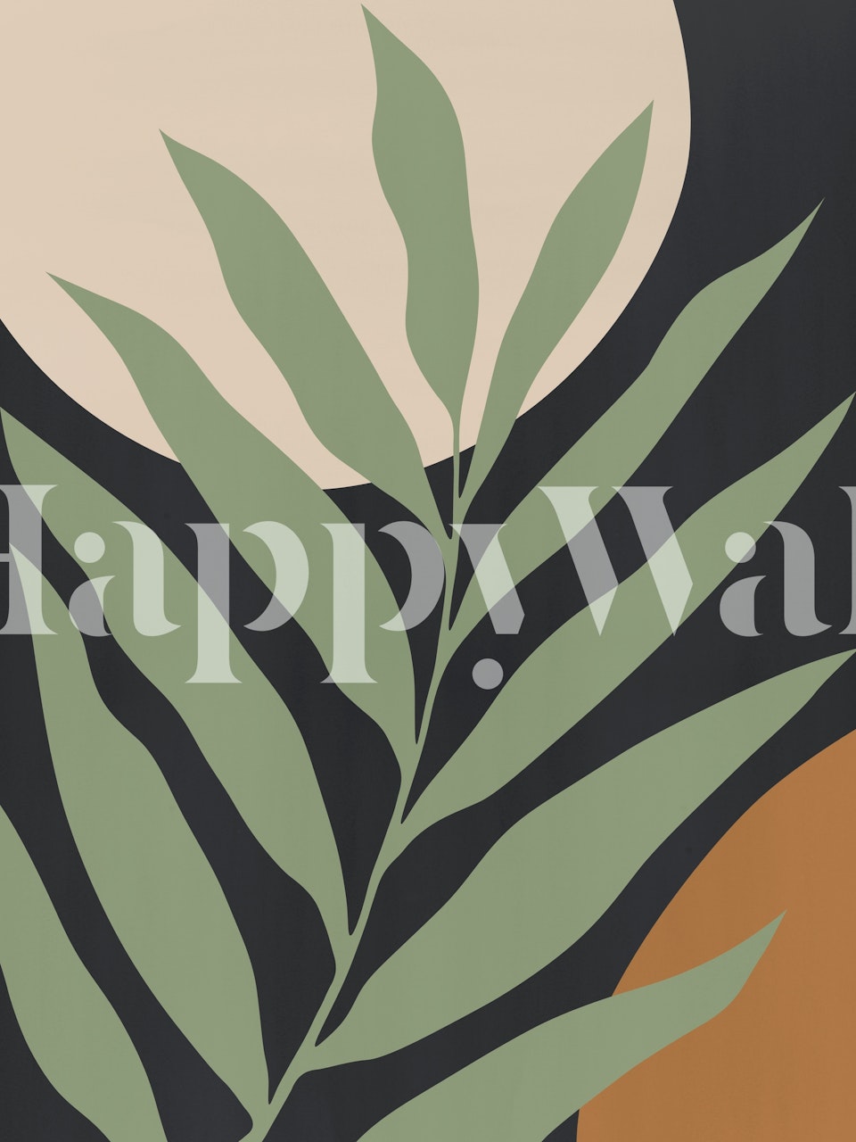 Organic nature V -tapetti huoneasettelussa