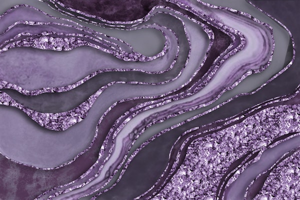 Purple Crystal Marble Gemstone