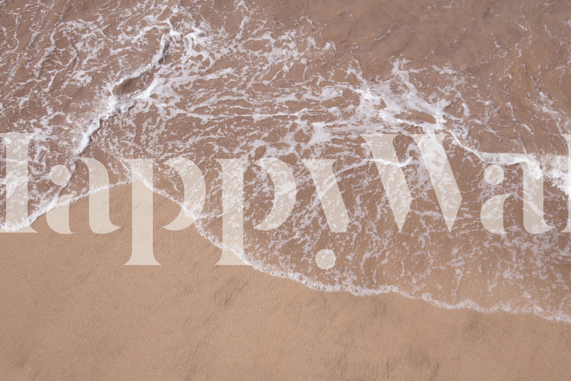 Ocean waves on sandy beach wallpaper