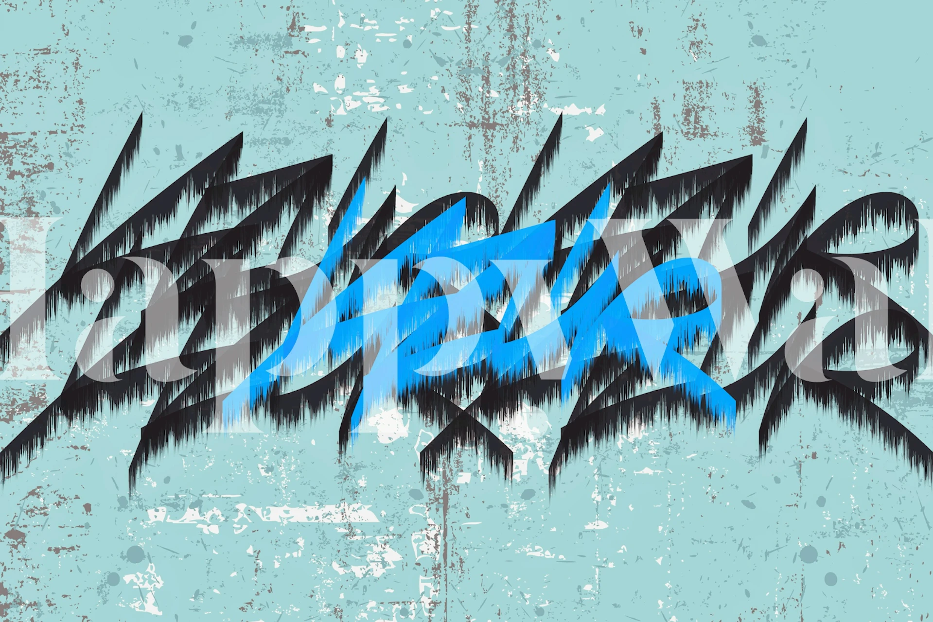 Design de Graffiti Wall dans une pièce