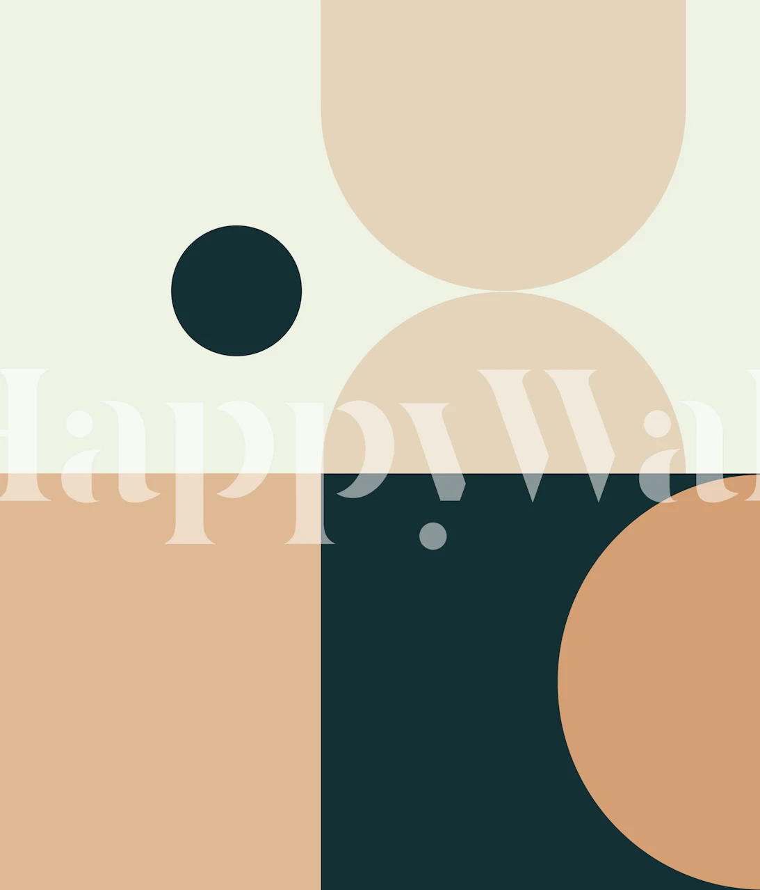Geometric shapes in earthy tones: circles and rectangles wallpaper