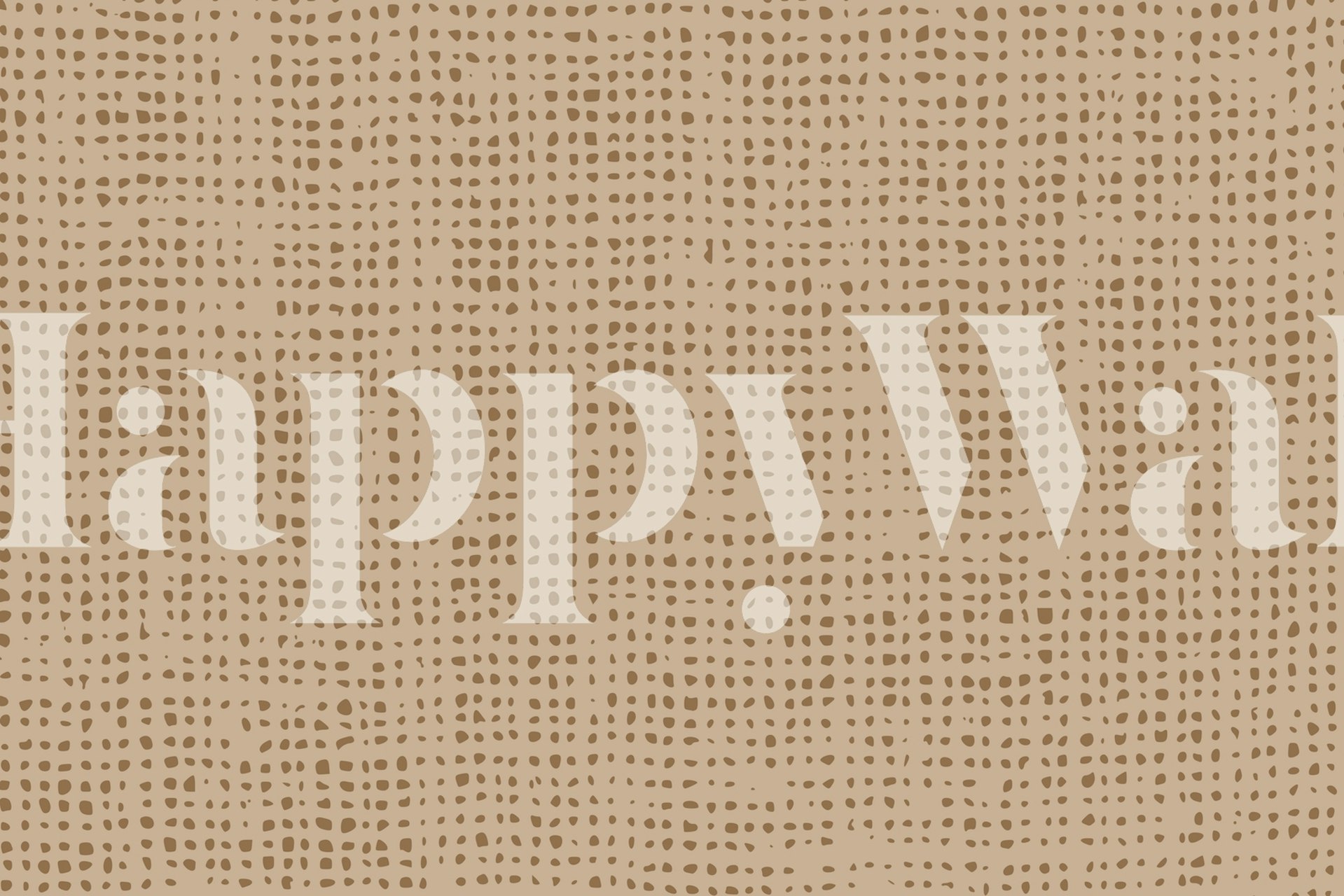 Beige mud cloth patterned wallpaper with dotted designs