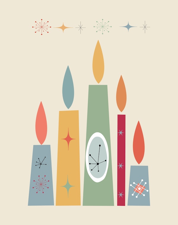 Festive Retro Candles