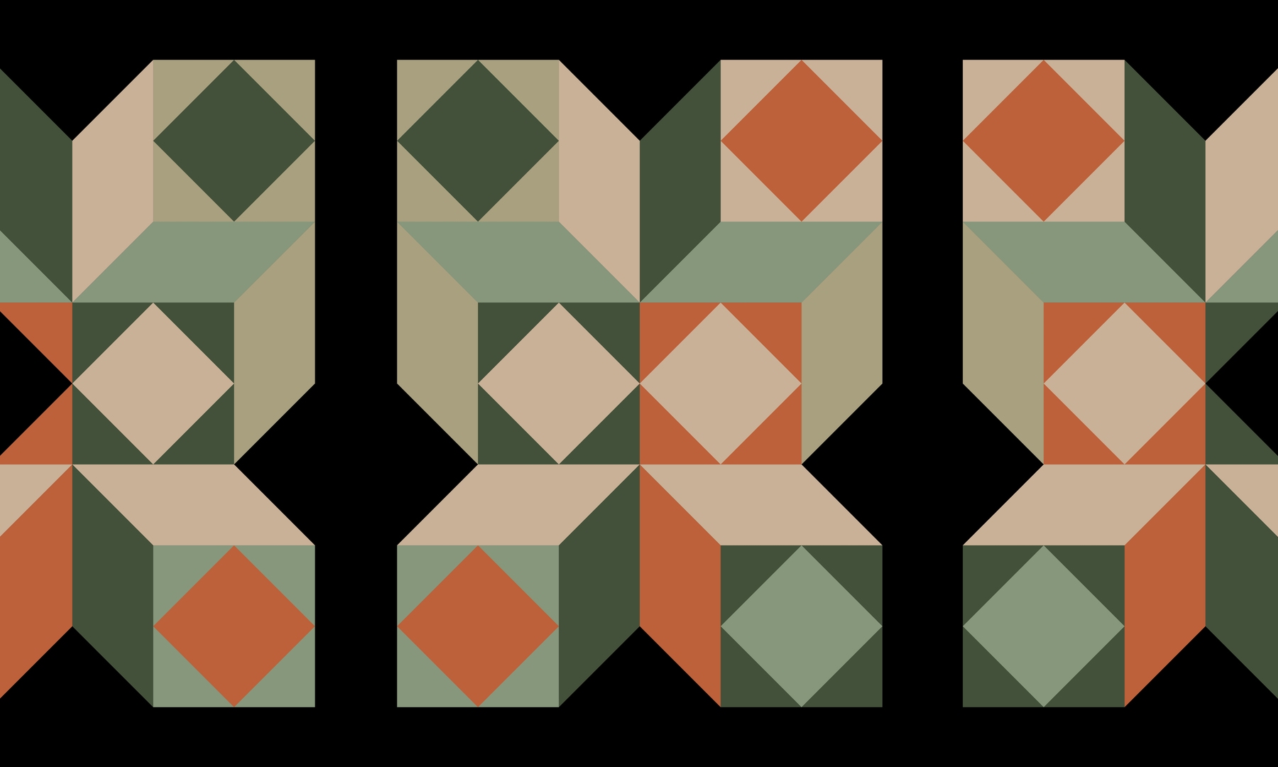 Midcentury Bauhaus Wallpaper | Buy Online at Happywall