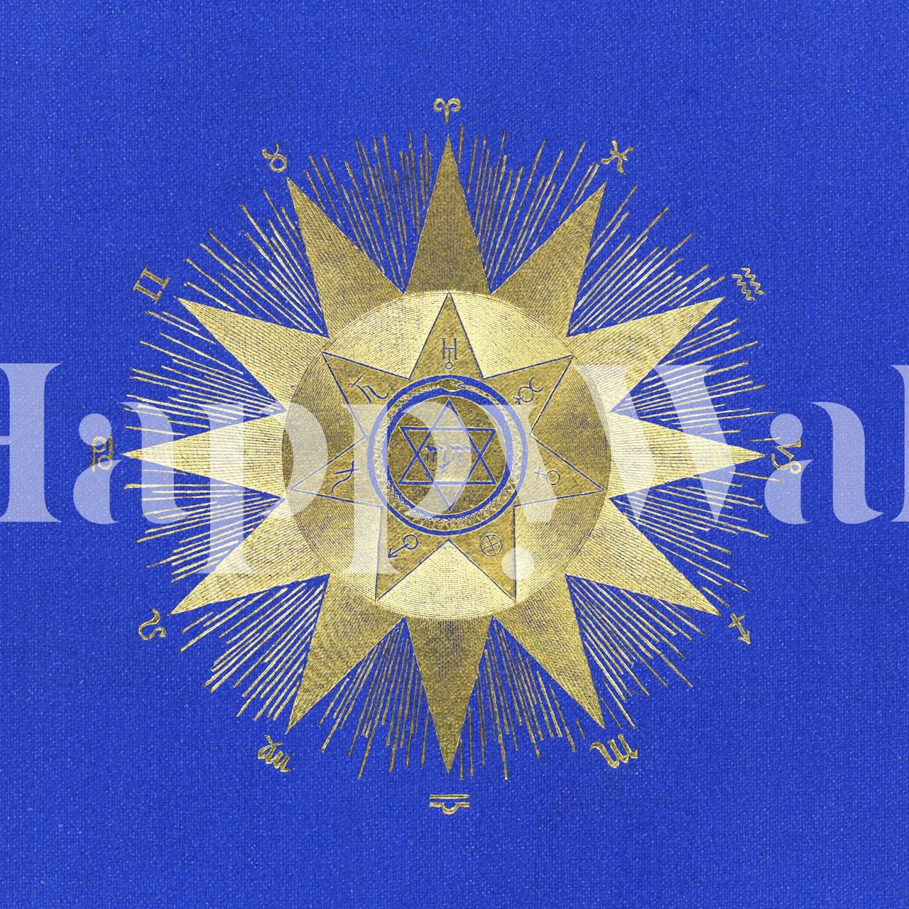 Golden Sun tapet vist i et rom