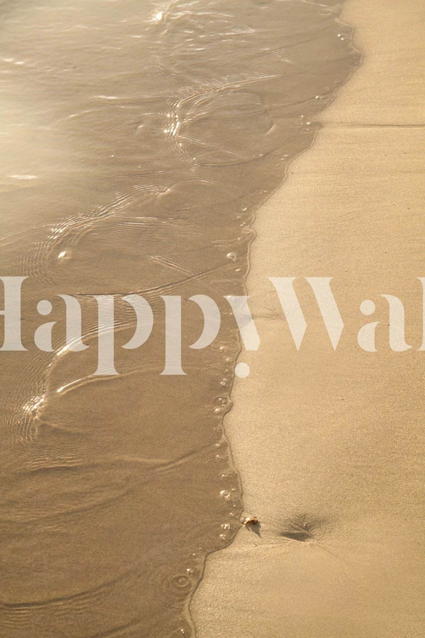 Soft Golden Ocean Dream -tapetti huoneessa