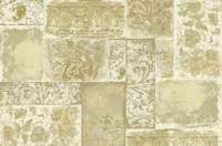 Bohemian Patchwork olive cream papiers peint