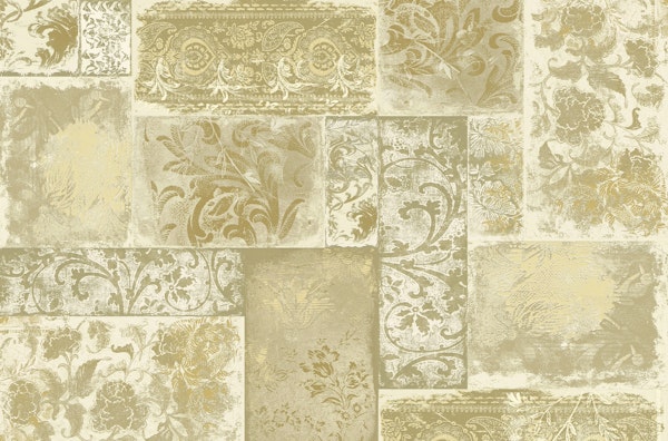 Bohemian Patchwork olive cream