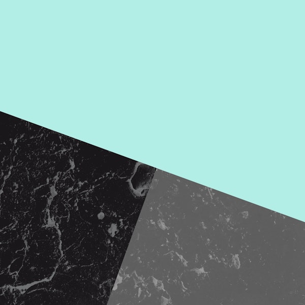 Marble Geometric Mint Black 6