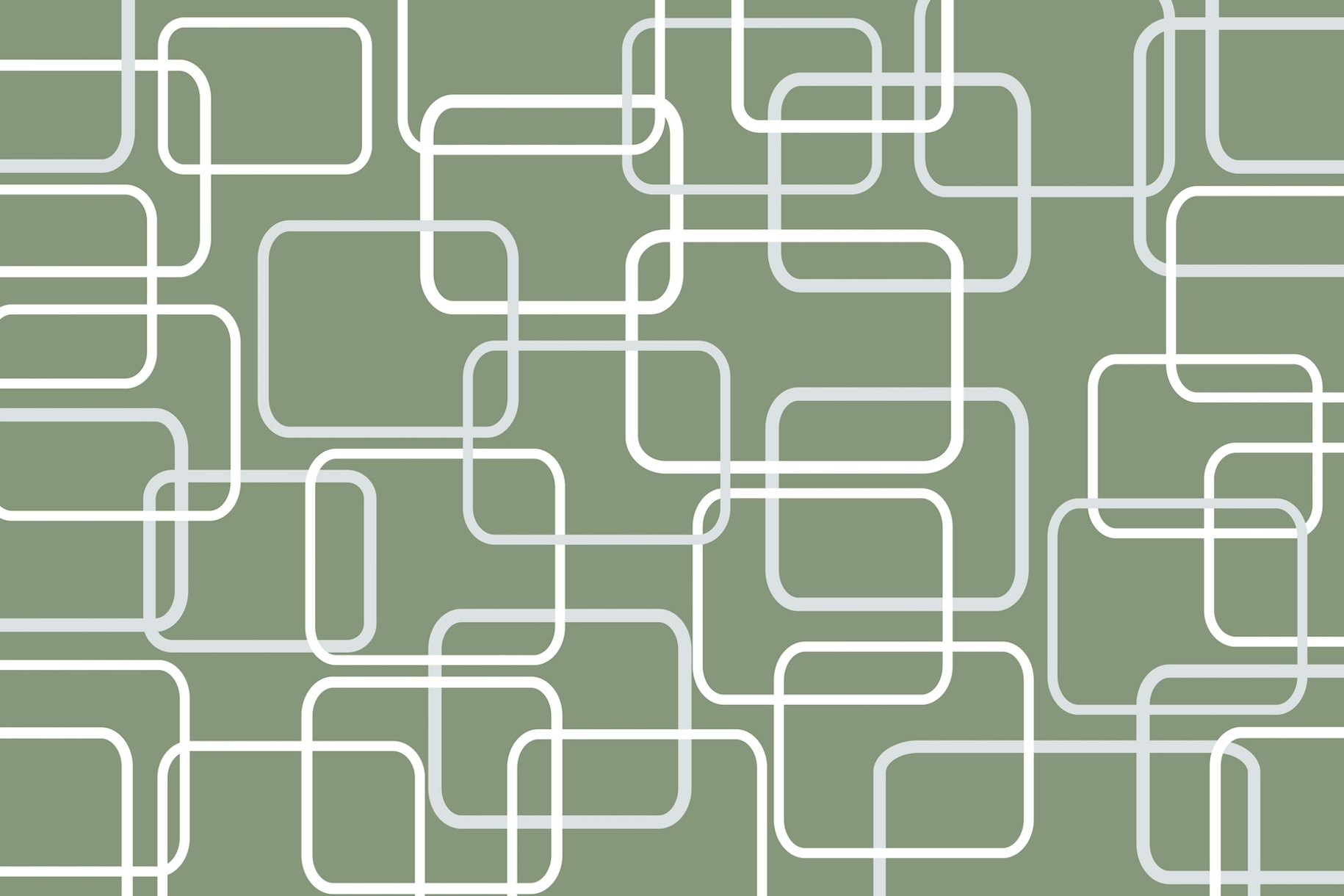 Midcentury Green Wallpaper Retro Design Happywall