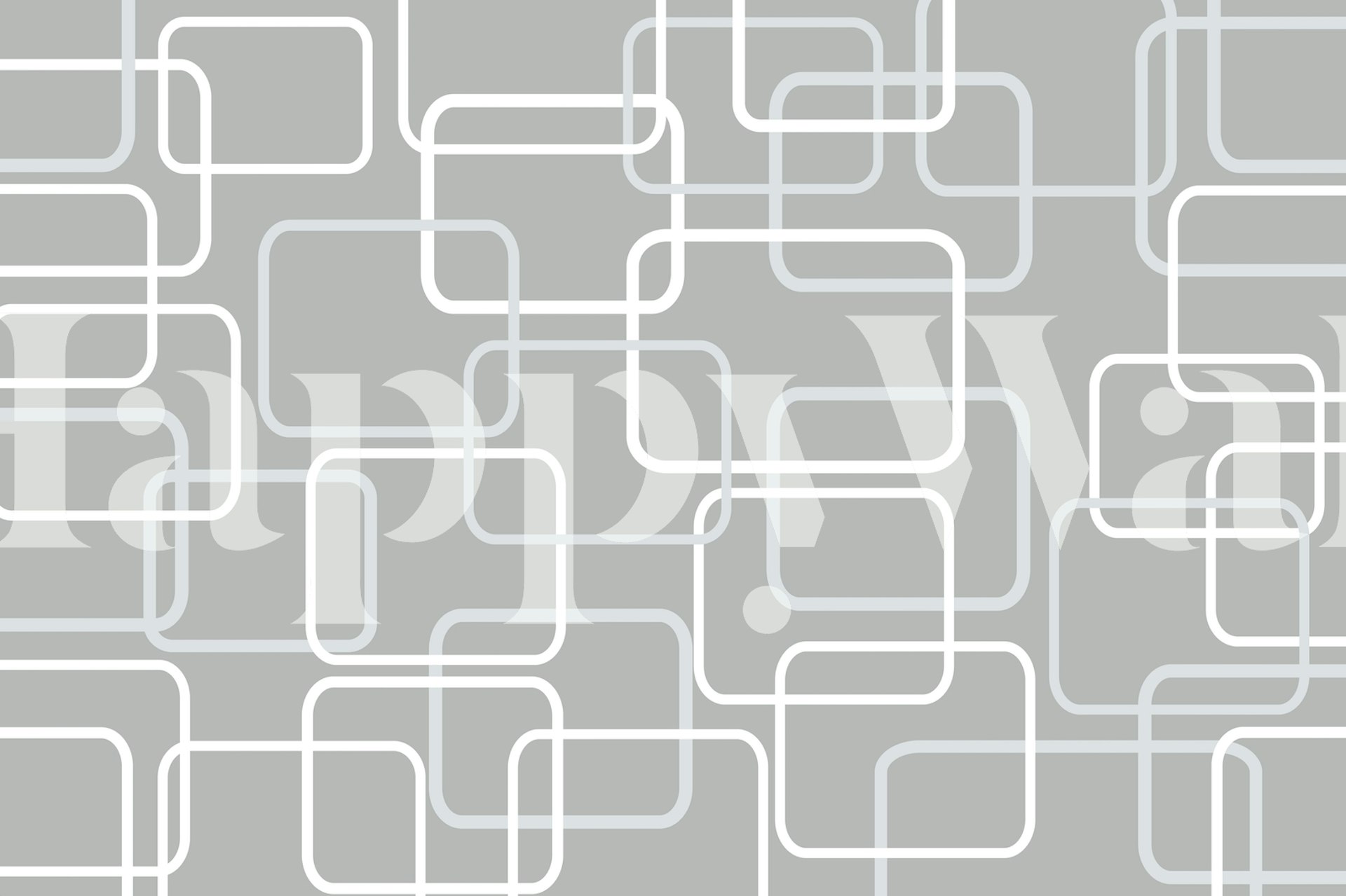 Fotomural patrón geométrico gris Midcentury