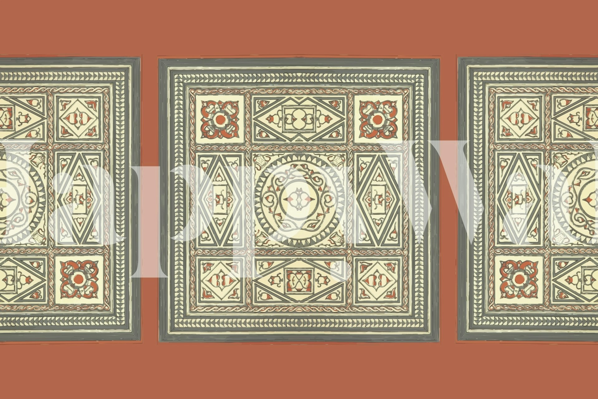 Carta da parati Antique Art in una stanza elegante