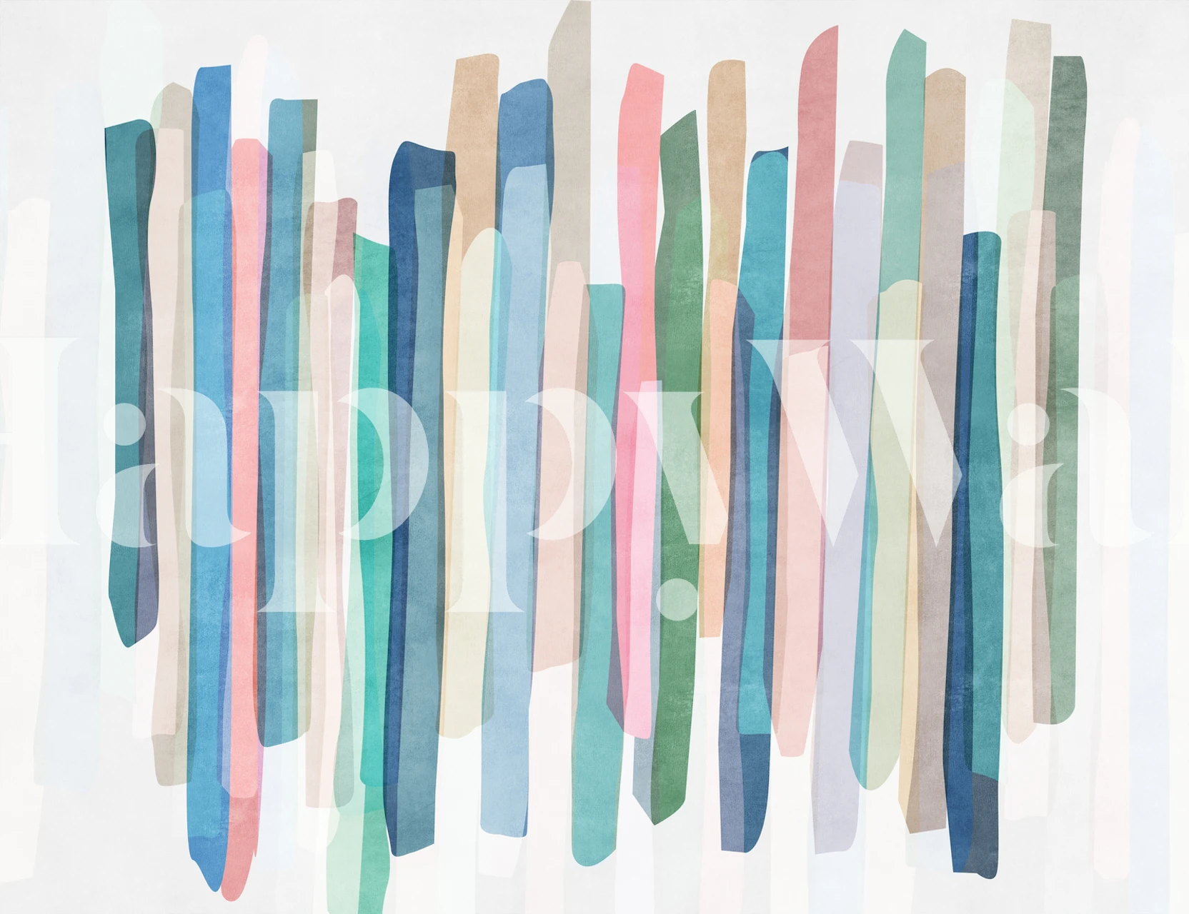 Pastel Stripes Tapete in einem Zimmer