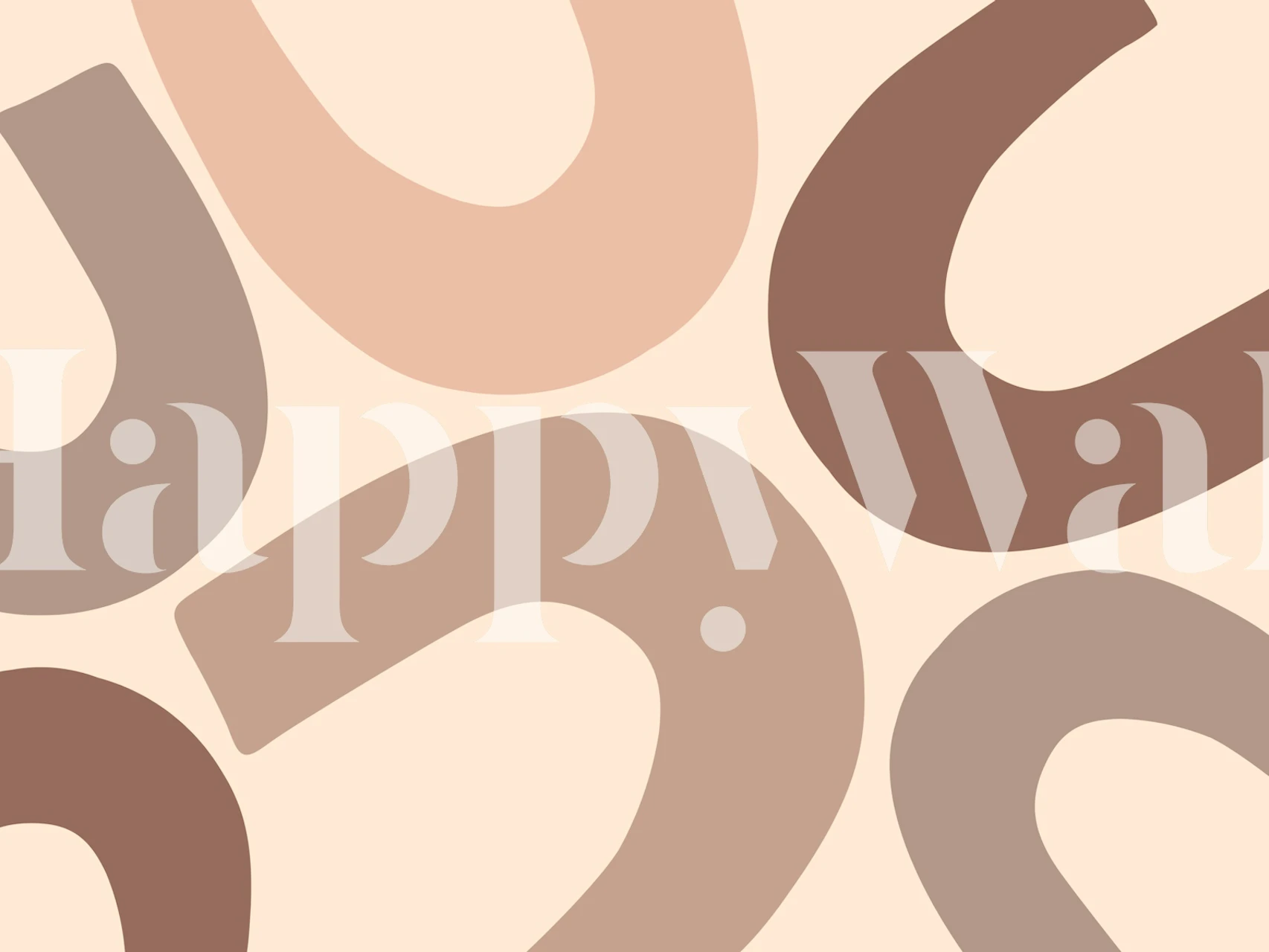 Calming Nude Arch Abstract papel de parede em um quarto