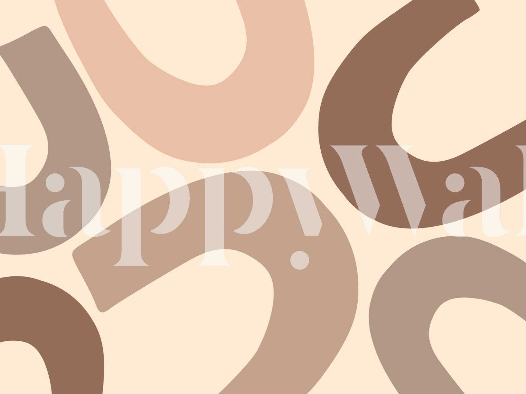 Calming nude arch abstract wallpaper in a room