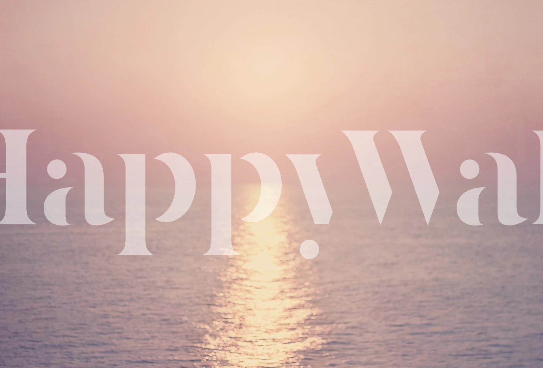 Sunset over ocean reflecting golden and pink hues wallpaper