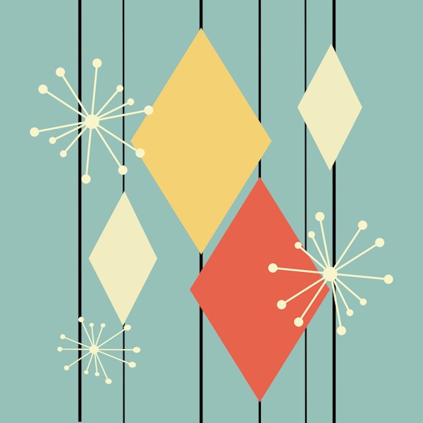Mid Century Modern Diamonds II