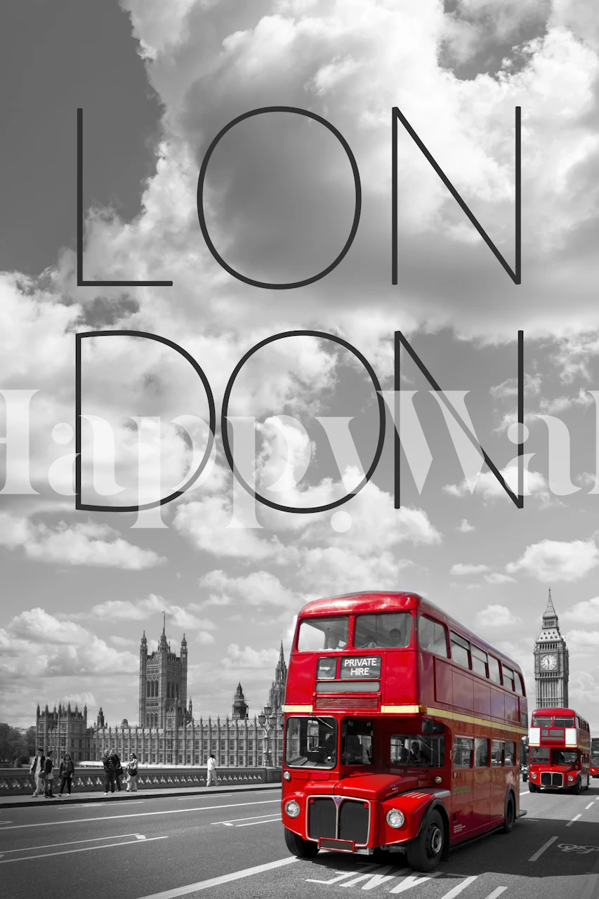 Tapeta Red Buses v londýnském prostředí